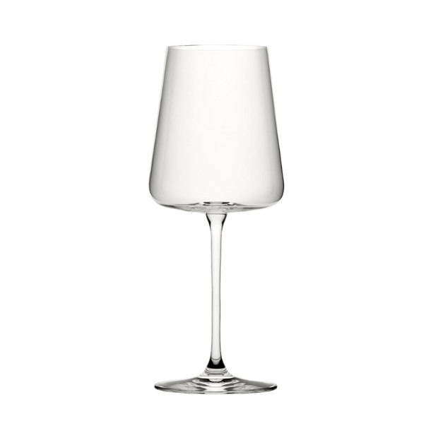 Set of six 550ml Mode Goblet Wine Glasses by Glassware UK, clear glass with elegant stem and bowl design.