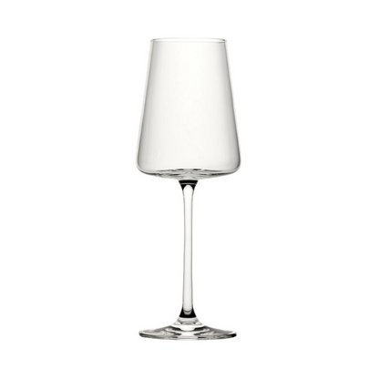 Set of six Glassware UK wine glasses with 360ml capacity, featuring clear design perfect for enjoying wine.