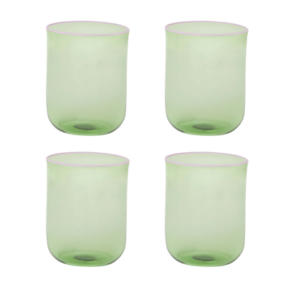 The Daphne Murano Tumbler in Green, Set of Four