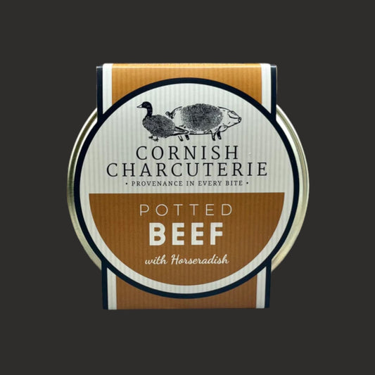 a jar of cornish charcuterie potted beef with horseradish