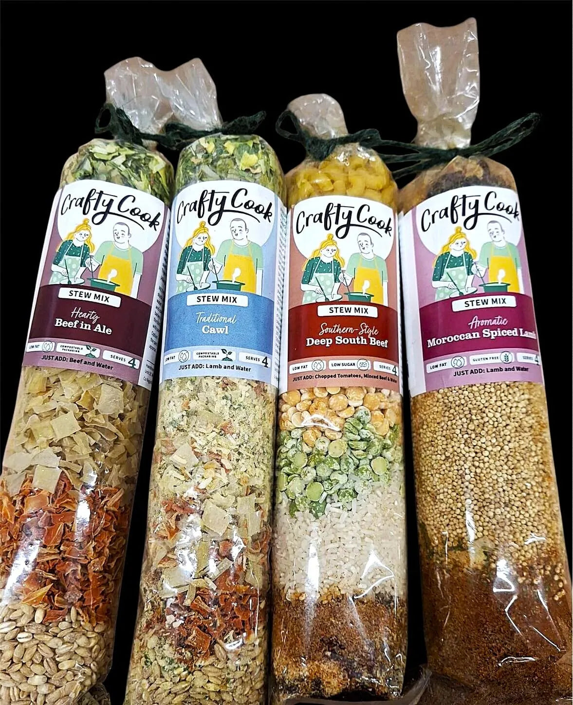 Crafty Cook Hamper10 Savoury Bundle with assorted stew mixes in a colorful gift hamper, ideal for savory meal lovers.