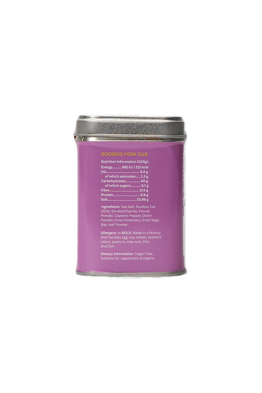 Side view of Crux BBQ Roobios Pork Rub bottle, showcasing the label and product packaging for this BBQ condiment.