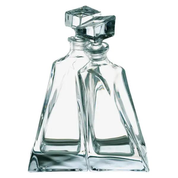 Glassware UK Lovers Crystal Decanter with 1L capacity, clear glass with elegant shape and stopper, for storing and serving spirits.