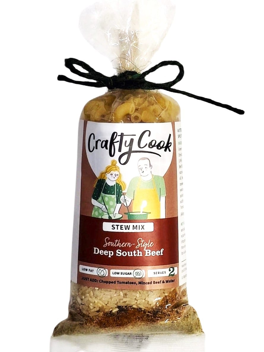 Deep South Beef Stew Mix - 2 servings in each tube. Just add water and beef. Crafty Cook
