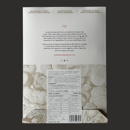 London Smoke & Cure  Sliced Fennel Salami 70g