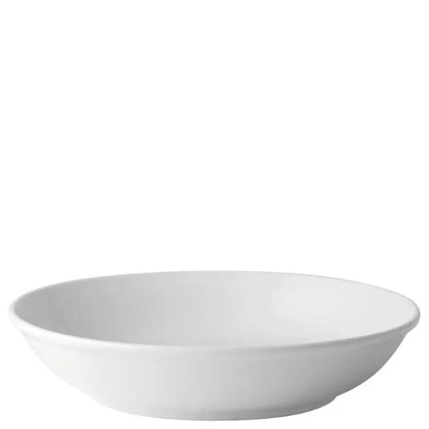 Pure white 26cm pasta bowl by Glassware UK with a smooth, rounded shape and a glossy finish, designed for serving pasta or salads.