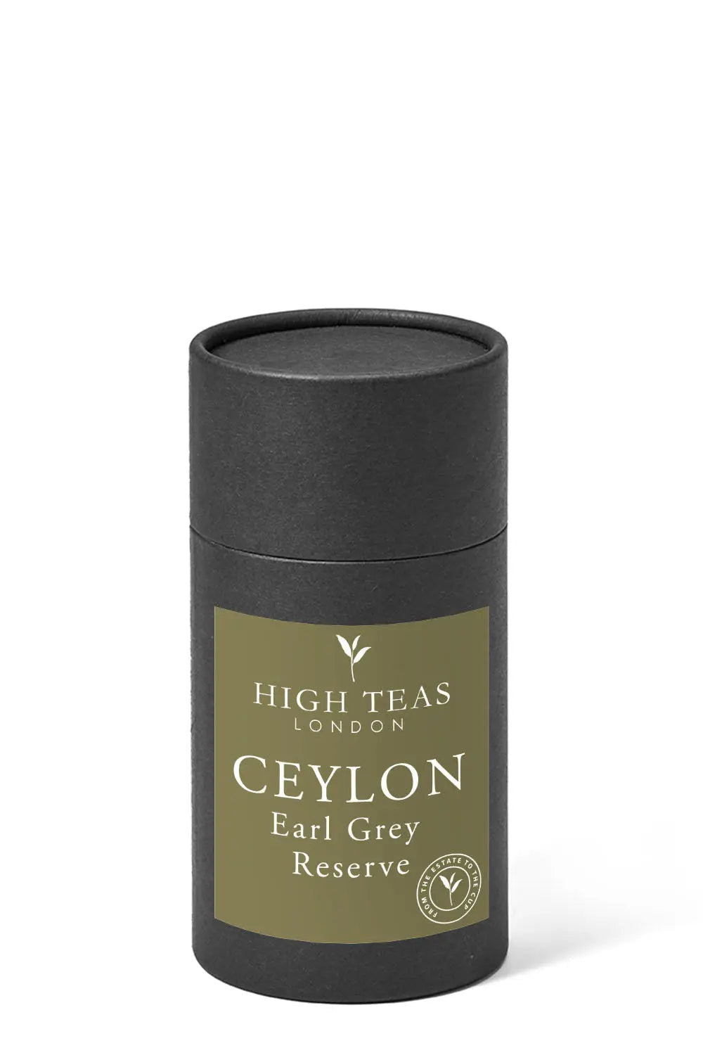 Loose leaf Earl Grey Reserve tea with cornflowers from High Teas, showing a blend of dark leaves and vibrant blue cornflower petals.