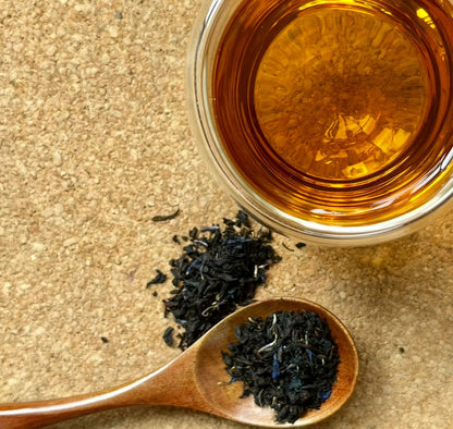 Loose leaf Classic Earl Grey black tea from Porter Hill Tea Company with fragrant bergamot citrus aroma.