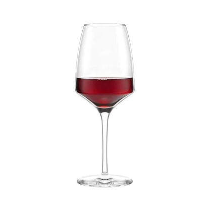 Six Stolzle Experience red wine glasses, 450ml, set of 6, clear glassware with elegant bowl and stem for fine wine drinking.