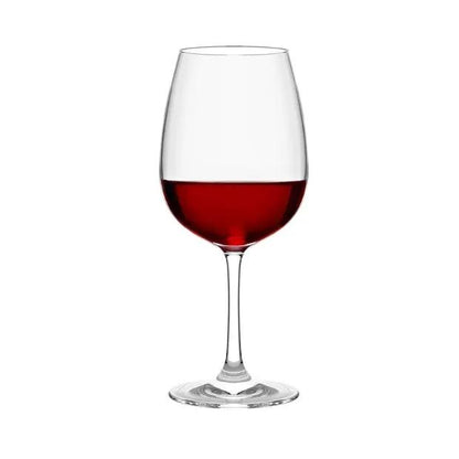 Set of six Stolzle Weinland red wine glasses with 540ml capacity, clear glassware for elegant wine serving.