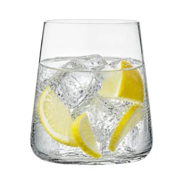 Set of six Krosno Avant Garde whisky tumblers, 430ml glassware with a modern design, perfect for enjoying spirits.