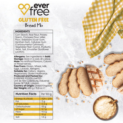 EverFree Gluten Free Bread Mix 450g - Pack of 3