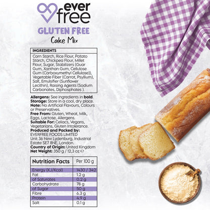 EverFree Gluten Free Cake Mix 350g - Pack of 3