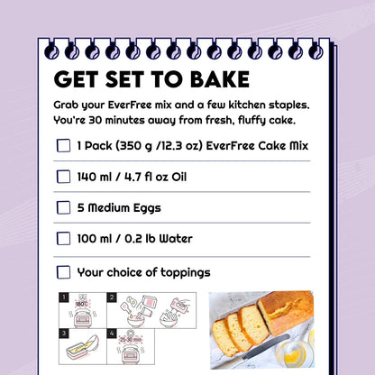 EverFree Gluten Free Cake Mix 350g - Pack of 3