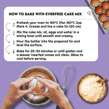 EverFree Gluten Free Cake Mix 350g - Pack of 3