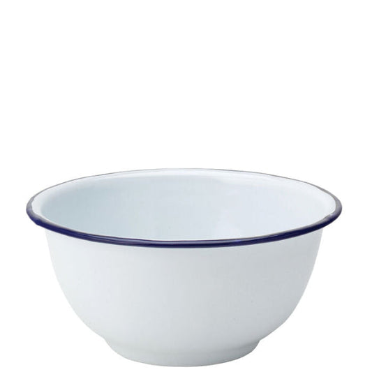Eagle enamel bowl by Glassware UK, 540ml capacity, with a colorful eagle design, shown from a top angle on a wooden surface.