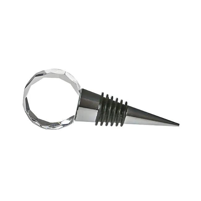 Glassware UK Prism Crystal Bottle Stopper, 9.5cm, with faceted crystal design for sealing bottles and elegant accessory display.