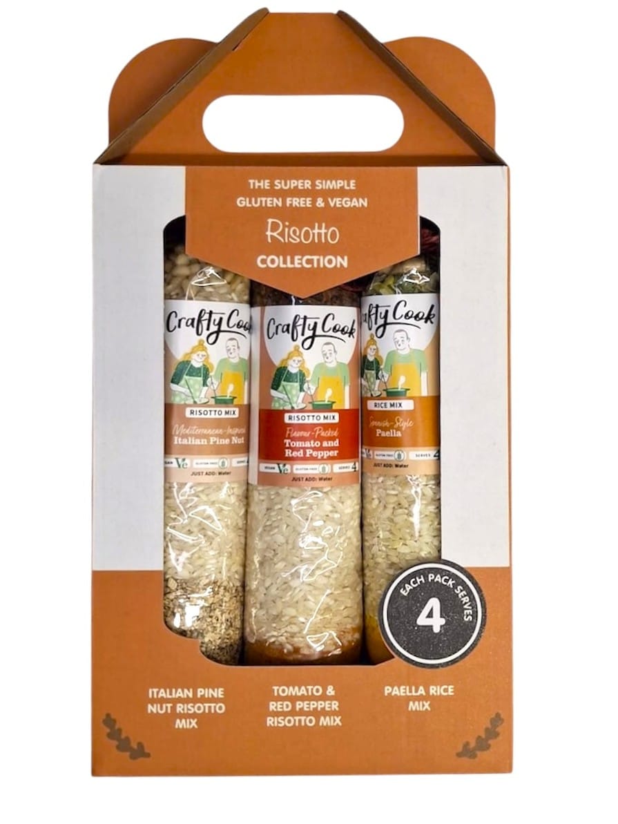 Gluten Free and Vegan Risotto Mixes. Dried Meal kits from Crafty Cook by Kandy Kitchen Creations