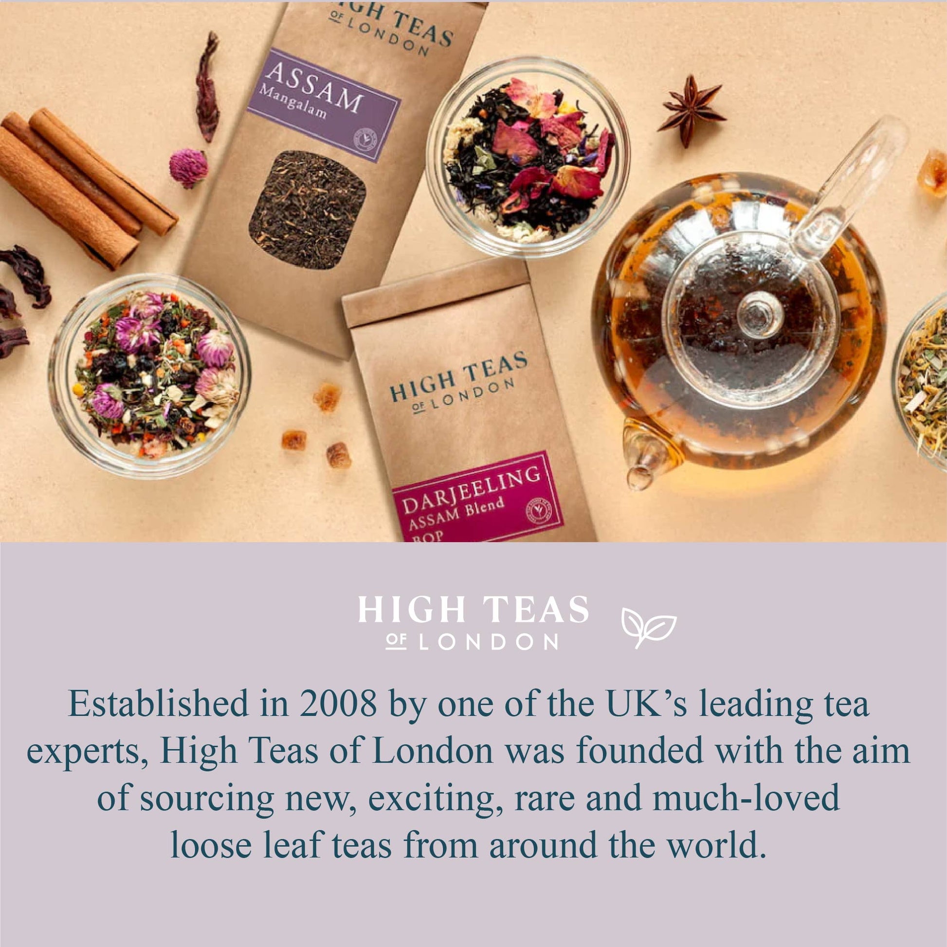 Assam Mangalam FTGFOP1 tea leaves from High Teas, showcasing high-quality, whole leaf Assam tea with golden tips and rich aroma.