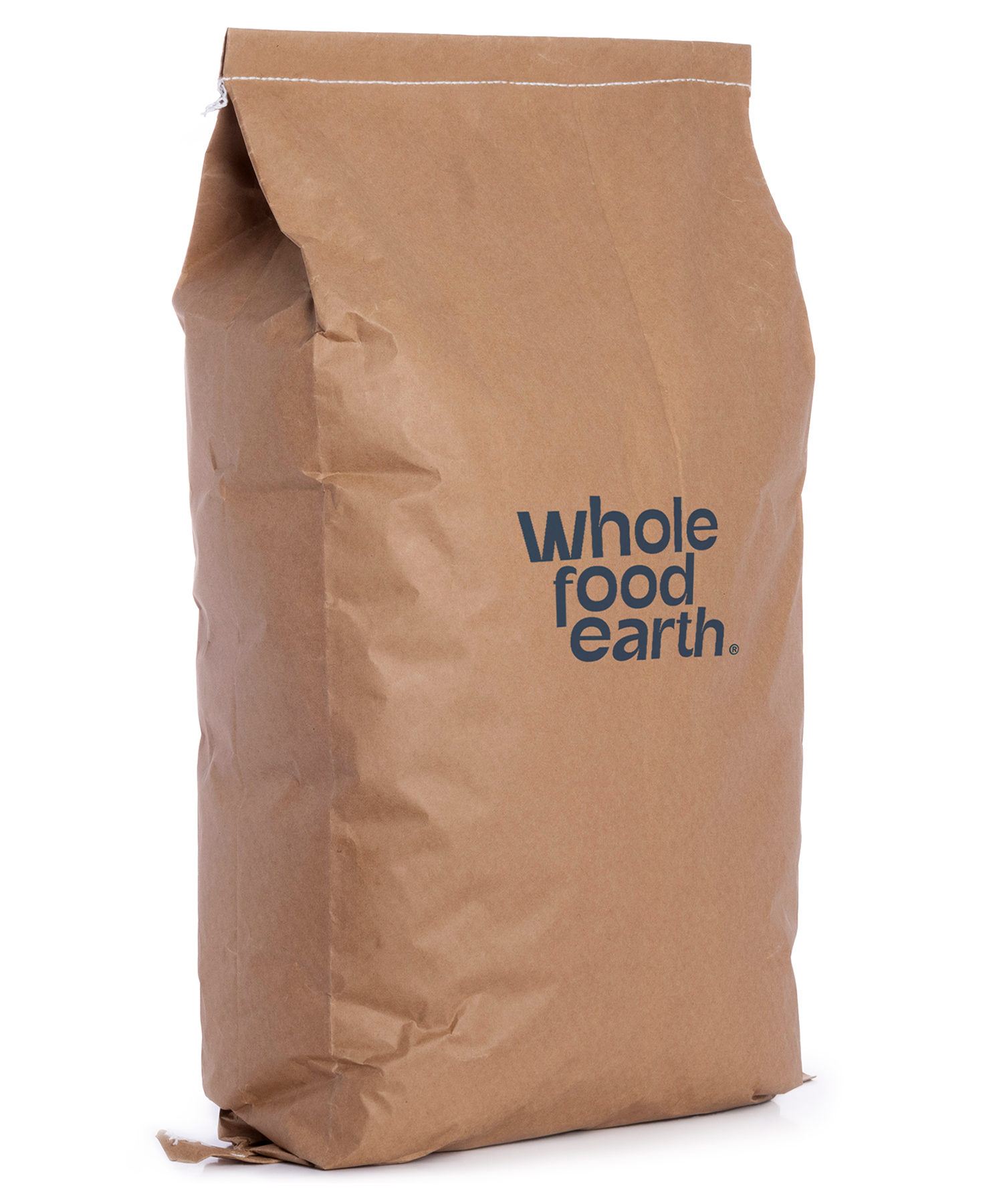 Whole Food Earth Wheat Bran Medium cereal in a clear container, showcasing the light brown, textured wheat bran grains.
