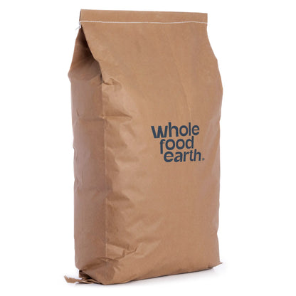 Organic rye grains from Whole Food Earth, bulk package of whole rye kernels for baking and cooking, natural and unprocessed.