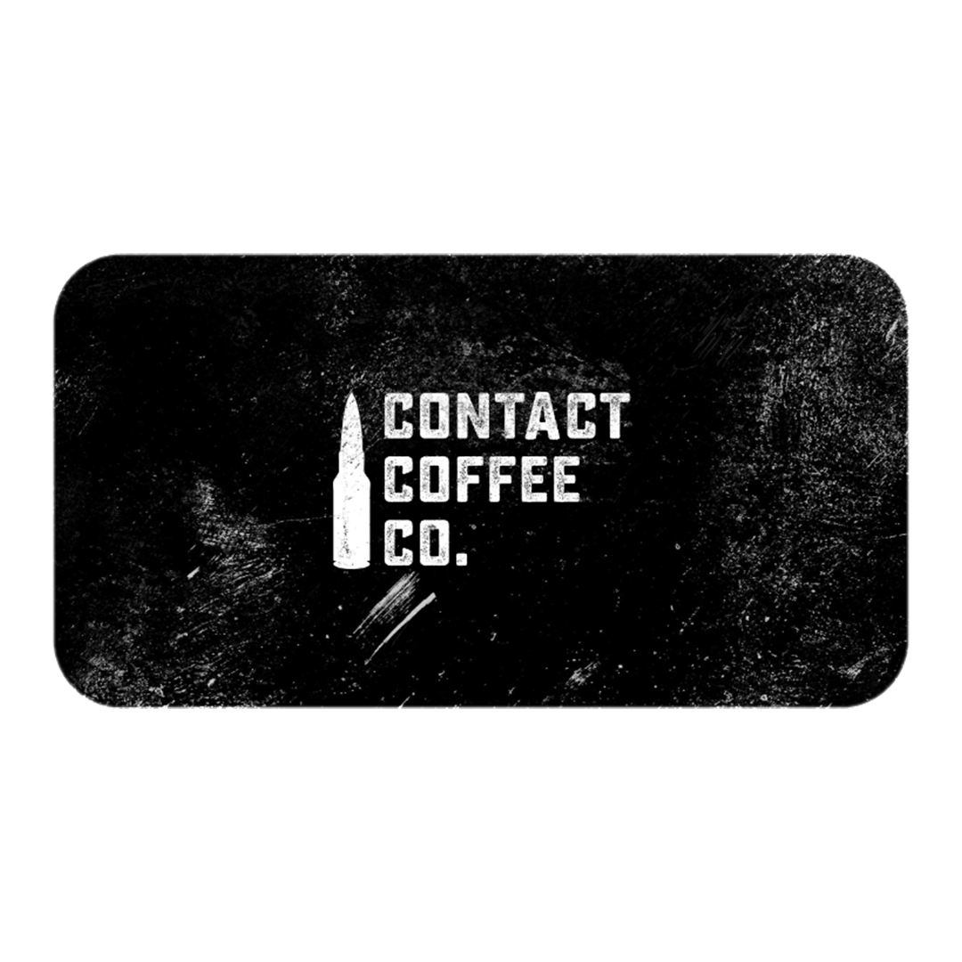 Contact Coffee Company Ltd. gift card featuring a gear design, ideal for coffee gift giving and versatile for any coffee lover.