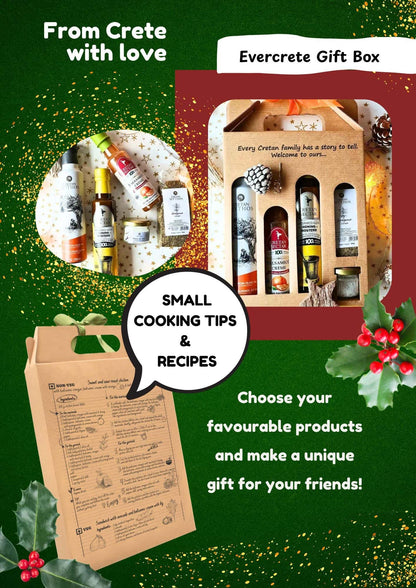 Greek Deli Club BIO EV Olive Oil gift pack in a decorative box, featuring premium Greek extra virgin olive oil bottles.