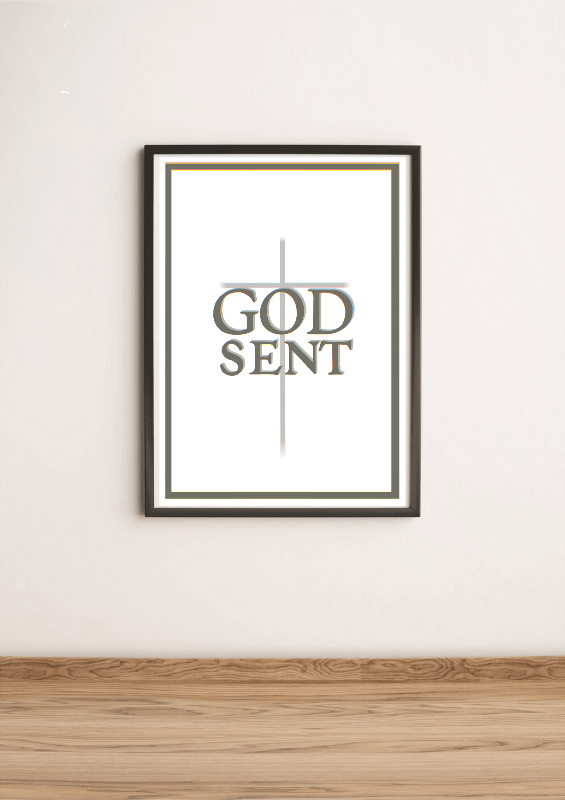 Godsent Faith-Inspired Print by KEOLIX, featuring spiritual artwork with inspirational Christian themes, suitable for wall decor.