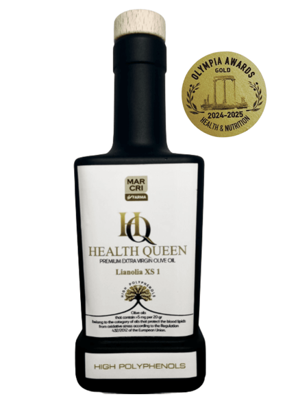 Lianolia Corfiot high polyphenol olive oil in 250ml bottle, produced by The Greek Deli Club, shown in the product image.