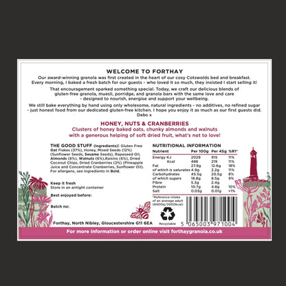 Forthay Granola Honey, Nut & Cranberry Granola 450g