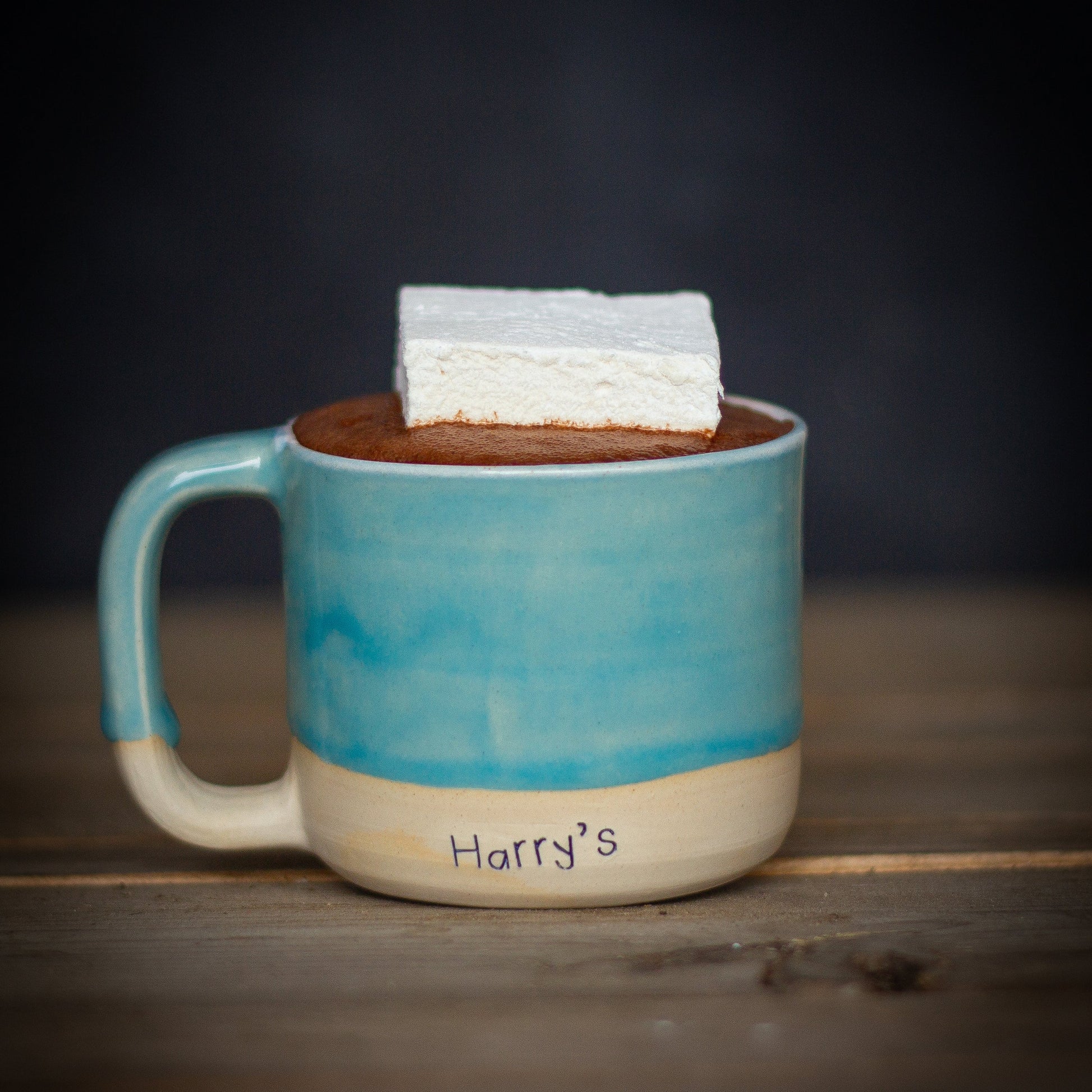 Close-up of large, fluffy Harry's Giant Marshmallows from Harry's Hot Chocolate, perfect for hot chocolate toppings or snacking.