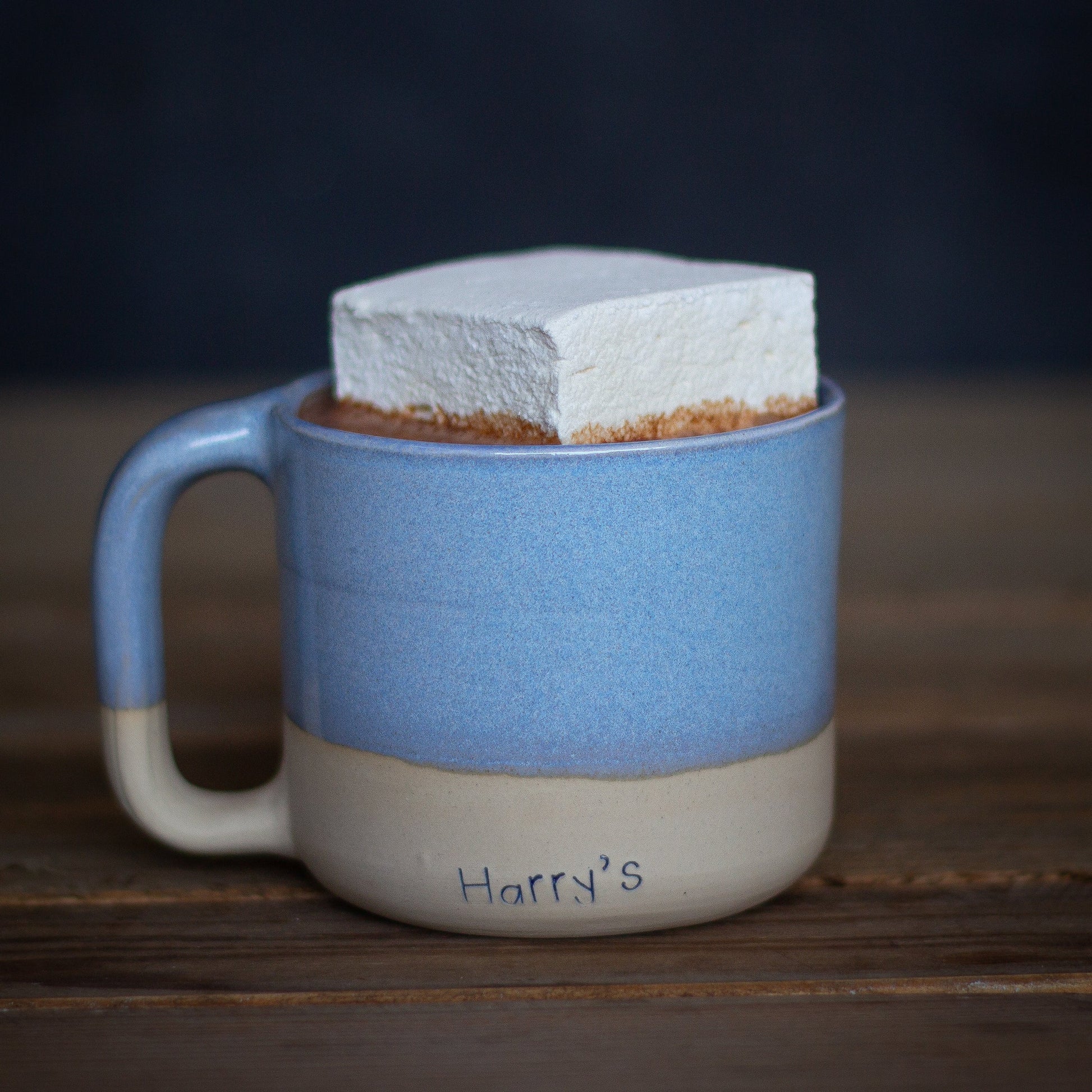 Harry's Hot Chocolate giant marshmallows, large fluffy marshmallow pieces perfect for hot chocolate topping or snacking.