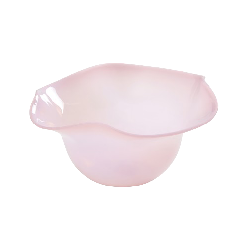 Pink Murano glass Antonia ruffle bowl by domenicamarland, featuring a delicate ruffled edge and smooth glass surface.