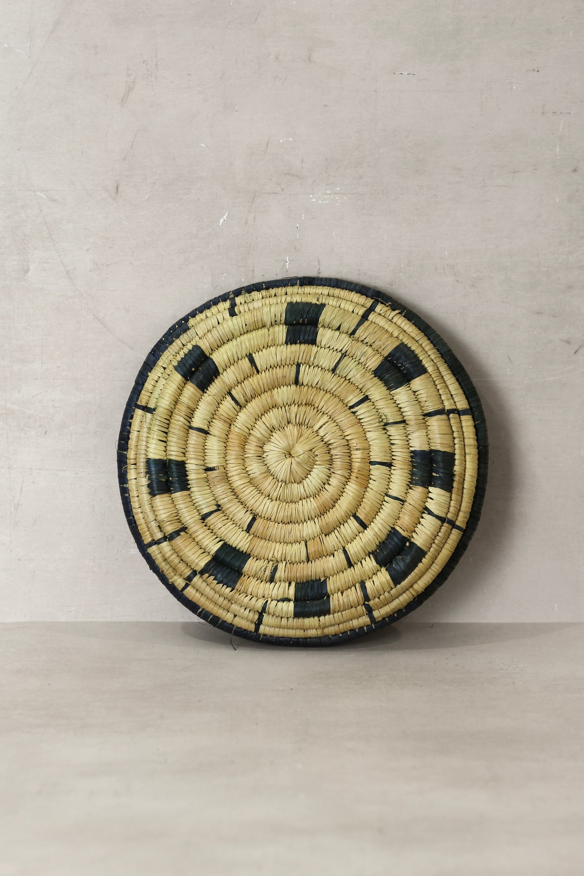 Small Malawi Wall Basket No 12 by Botanical Boys, decorative wall art made of woven natural fibers for rustic interior decor