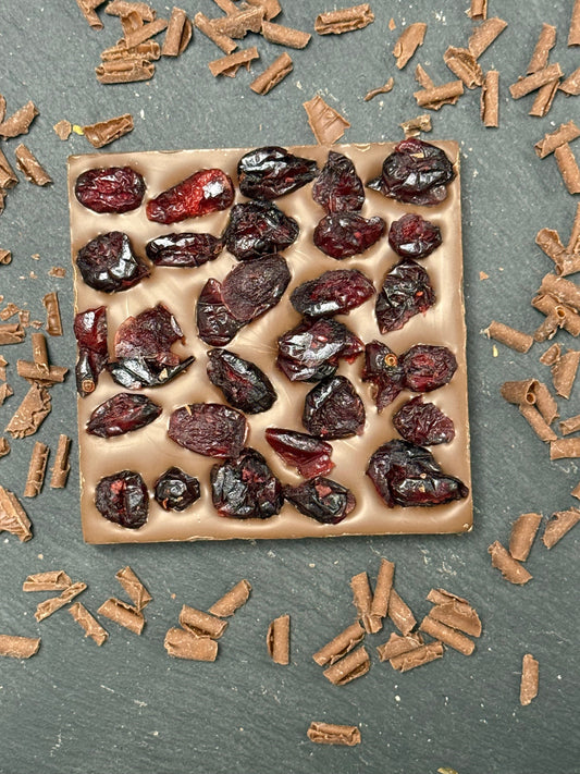 Cranberry Milk Chocolate Mini Bloc (96g)
