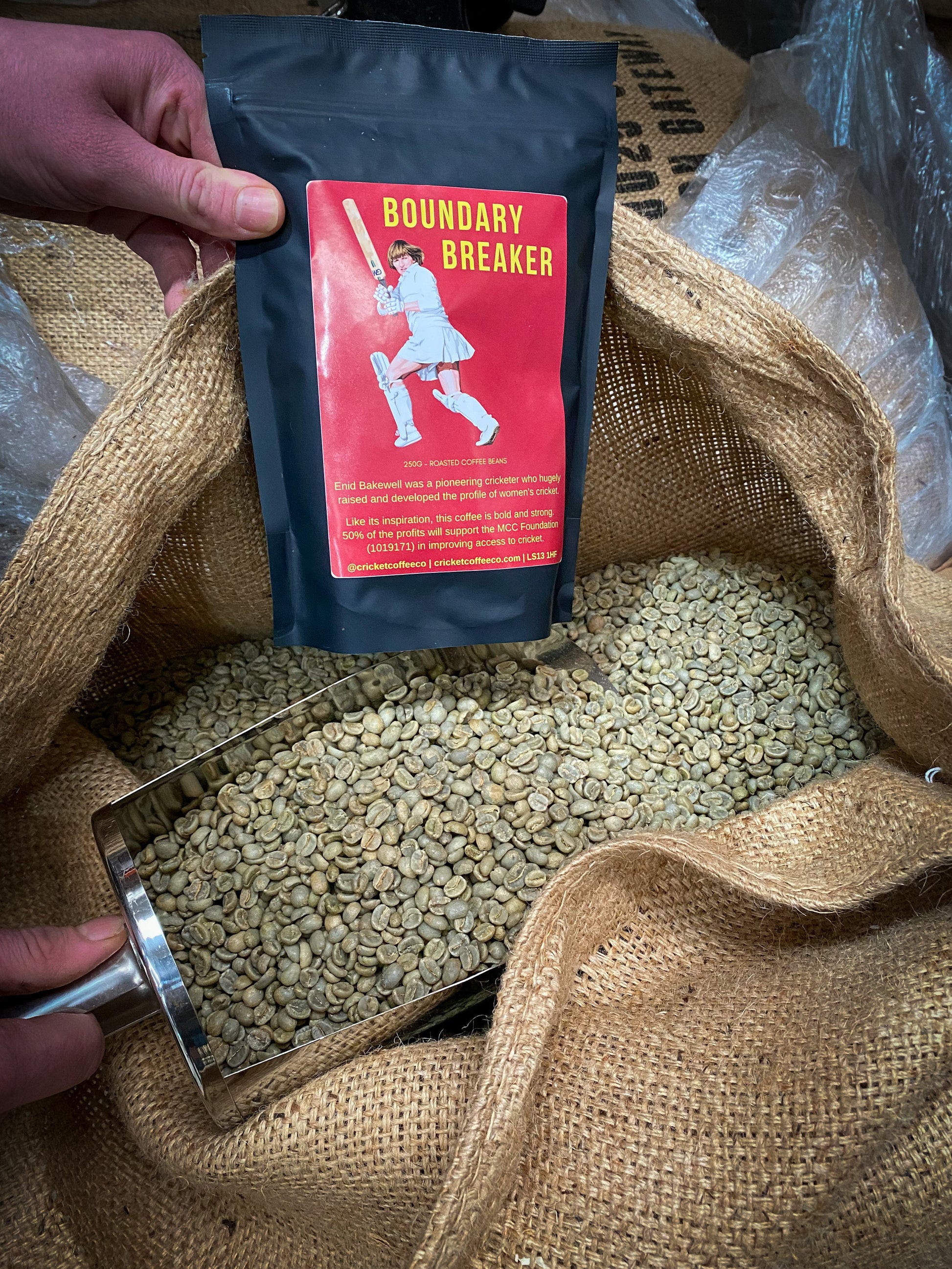 Boundary Breaker coffee bag from Clubhouse Roastery, featuring a sleek design and rich roast branding.