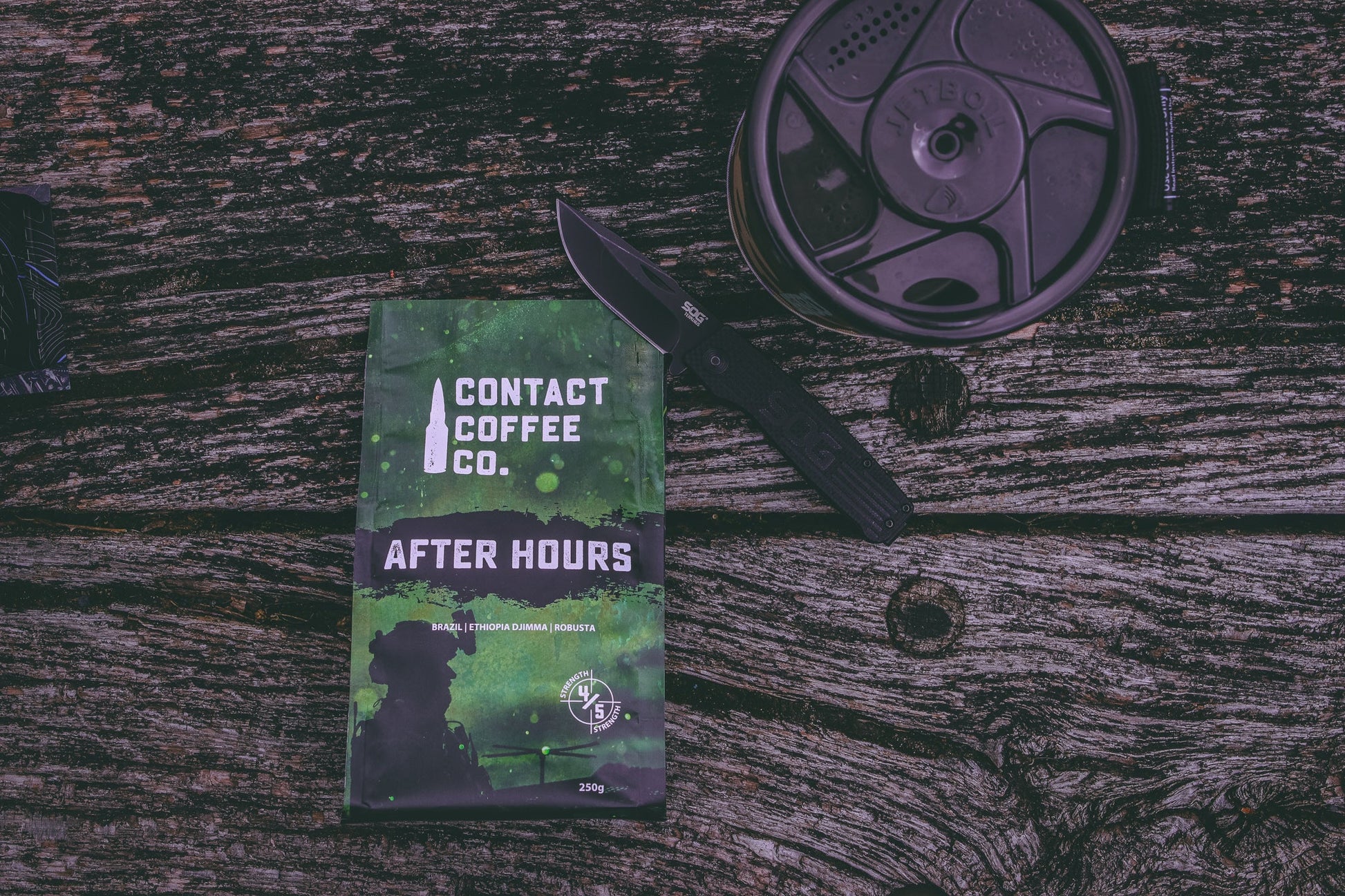 Recce party deals pack from Contact Coffee Company Ltd. featuring assorted coffee products in a colorful packaging display.