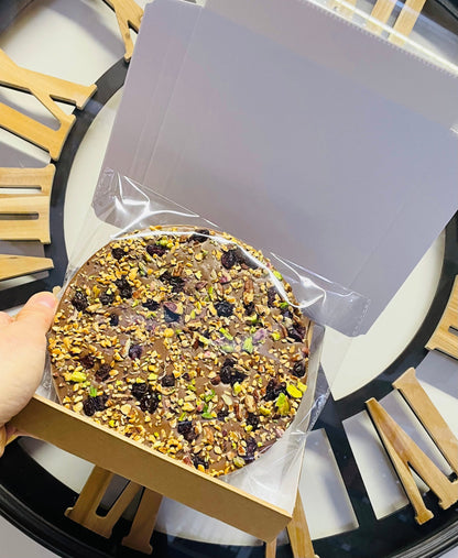 Fruit & Nut Milk Chocolate Pizza