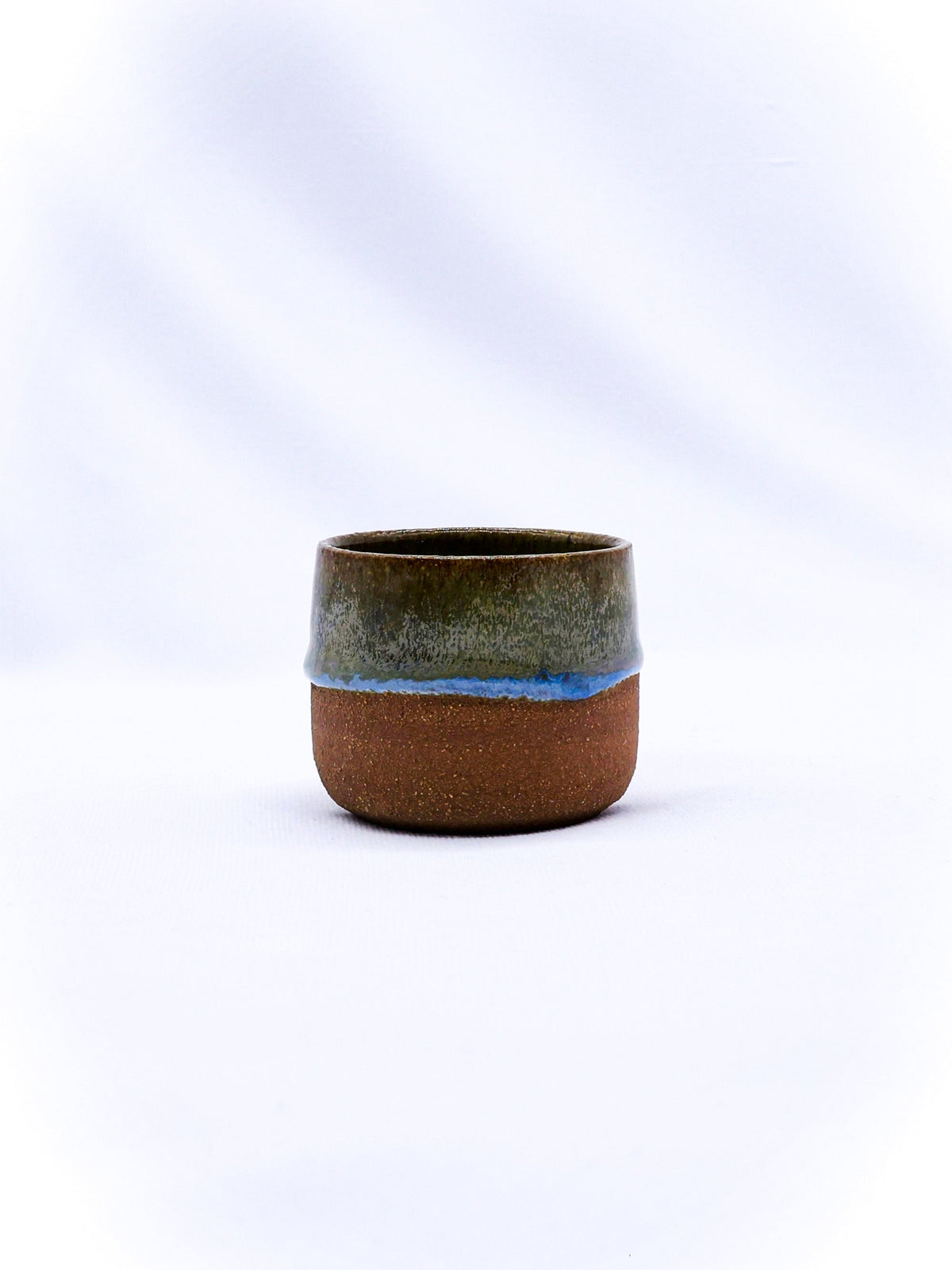 Ribera Handmade Ceramics Blulume Picollo ceramic terra stoneware espresso mug with a handmade, textured finish.