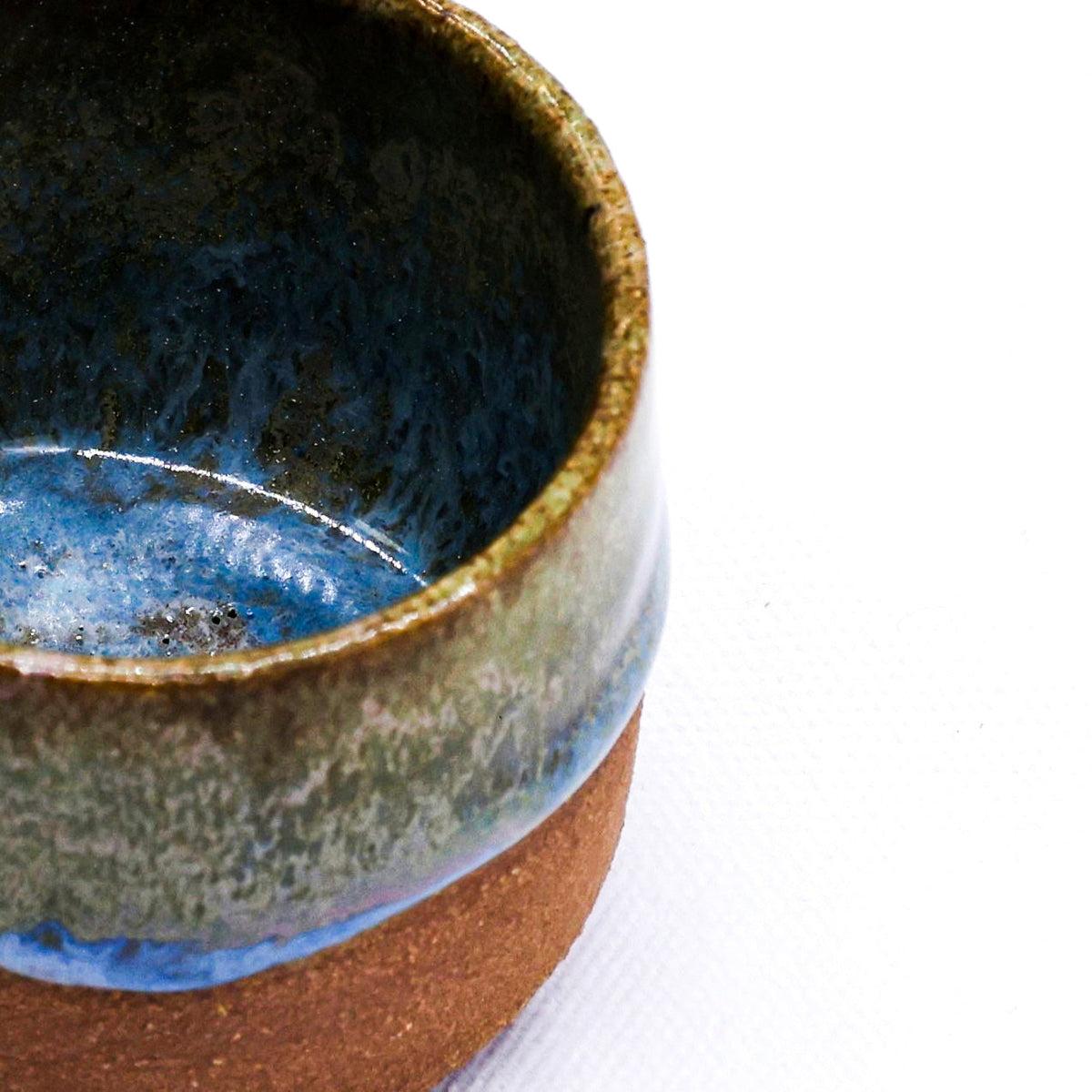 Ribera Handmade Ceramics Blulume Picollo ceramic espresso mug with terra stoneware finish, showcasing its handcrafted design and textured surface.