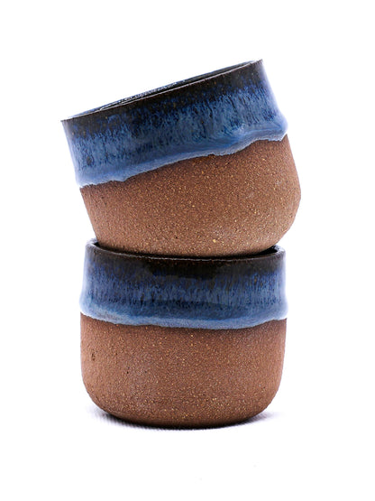 Handmade Terra Stoneware Espresso Mug by Ribera Handmade Ceramics, featuring a rustic ceramic design and a sturdy handle.