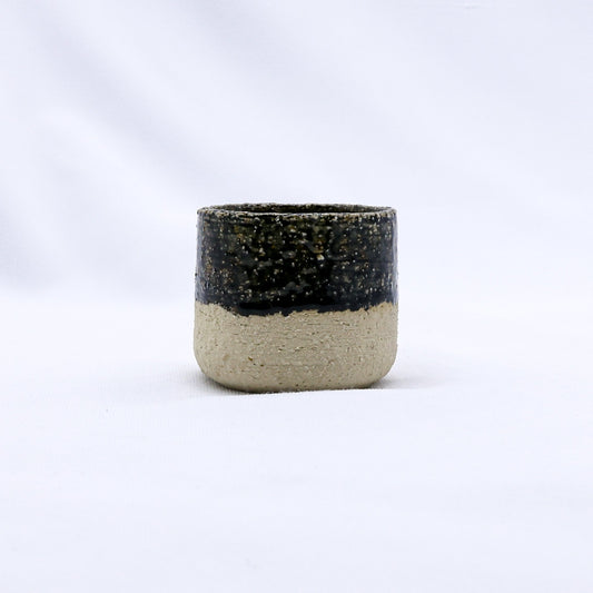 Handmade ceramic Picollo espresso mug by Ribera Handmade Ceramics, featuring milled stoneware with a rustic finish.