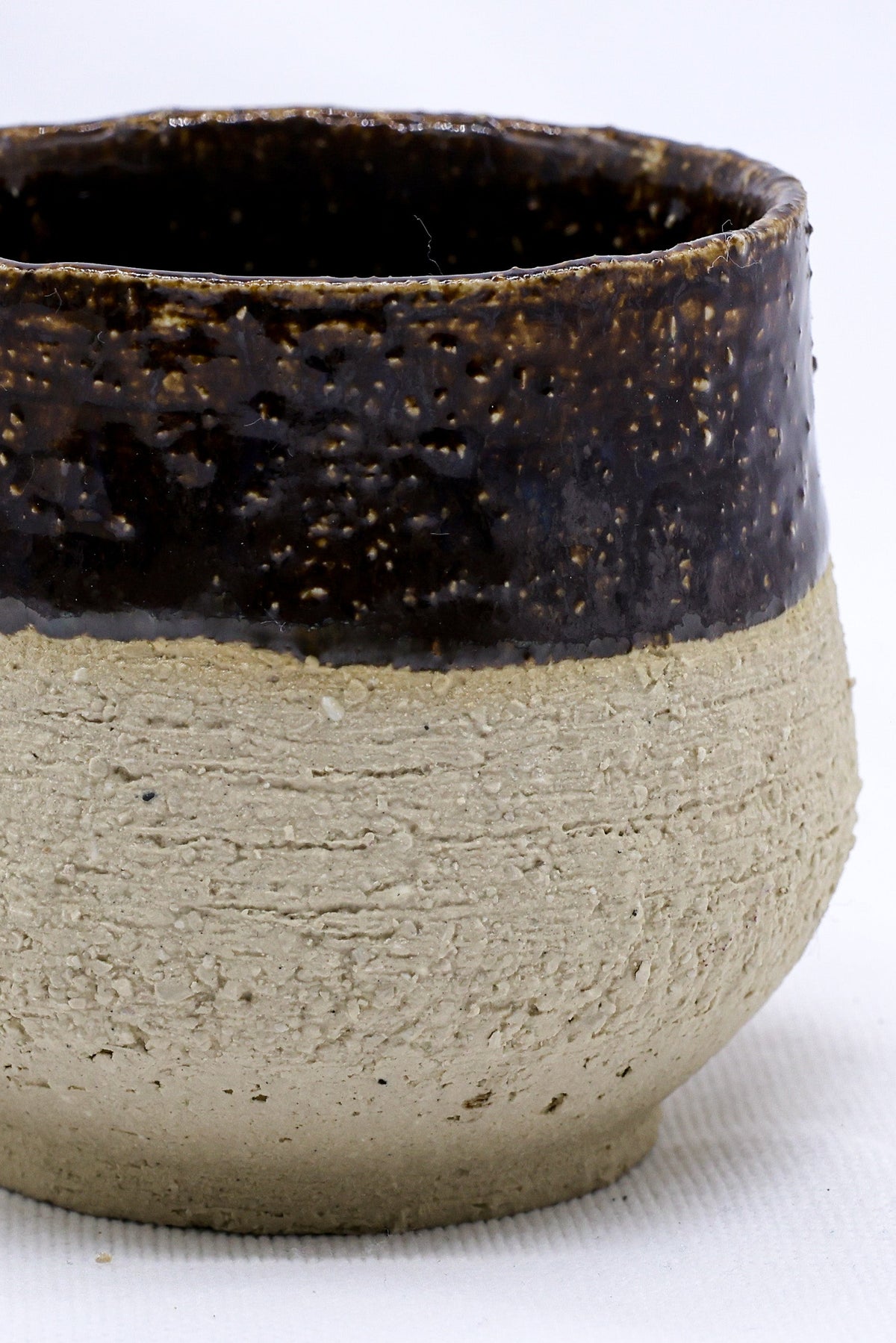 Handmade ceramic cappuccino mug by Ribera Handmade Ceramics with a textured stoneware finish and a classic shape.