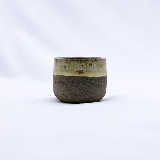 Bluverde Picollo Grey handmade ceramic espresso mug by Ribera Handmade Ceramics with a smooth stoneware finish.