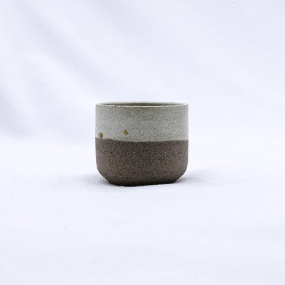 Ribera Handmade Ceramics Bianca Picollo ceramic stoneware espresso mug with a smooth, rounded design and a glazed finish.