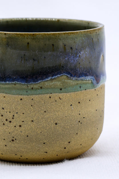 Handmade Bluverde Picollo ceramic espresso mug by Ribera Handmade Ceramics, featuring a smooth stoneware finish and compact design.