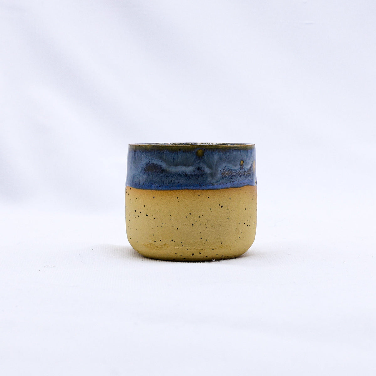 Ribera Handmade Ceramics Bluvio Picollo ceramic espresso mug with a textured stoneware finish and handcrafted design.