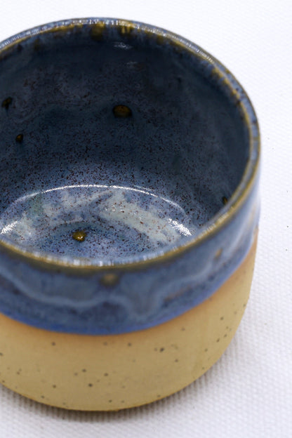 Ribera Handmade Ceramics Bluvio Picollo ceramic espresso mug with a glazed finish, small stoneware cup for coffee or espresso.