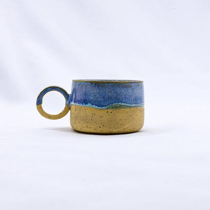 Handmade Blulume Perugia ceramic mug by Ribera Handmade Ceramics, with a smooth stoneware finish and artisanal design.