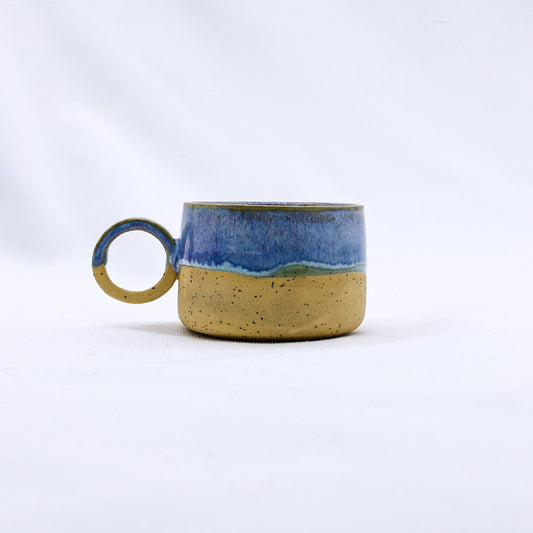 Handmade Blulume Perugia ceramic mug by Ribera Handmade Ceramics, with a smooth stoneware finish and artisanal design.